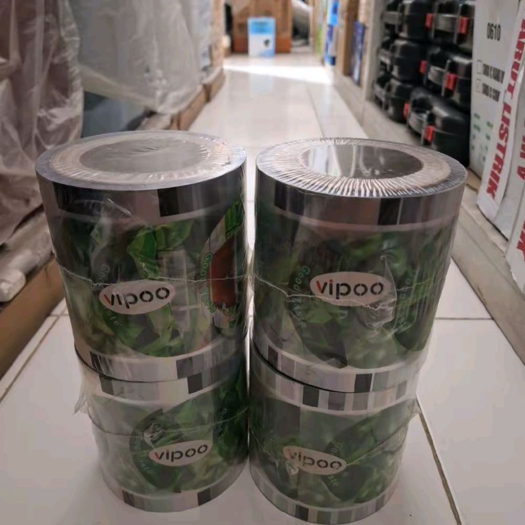 VIPOO PLASTIK CUP SEALER MOTIF / SEAL CUP PLASTIK MOTIF DAUN TEH