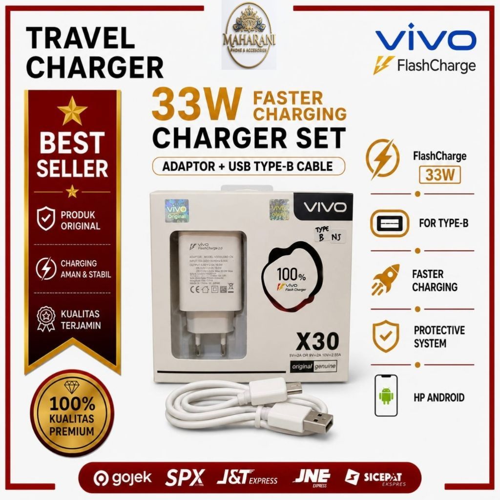 Travel charger Vivo 33w 100%