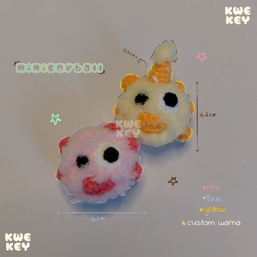 [kwekey]mini cortis ball | crochet mini cortis ball | bagcharm |keychain