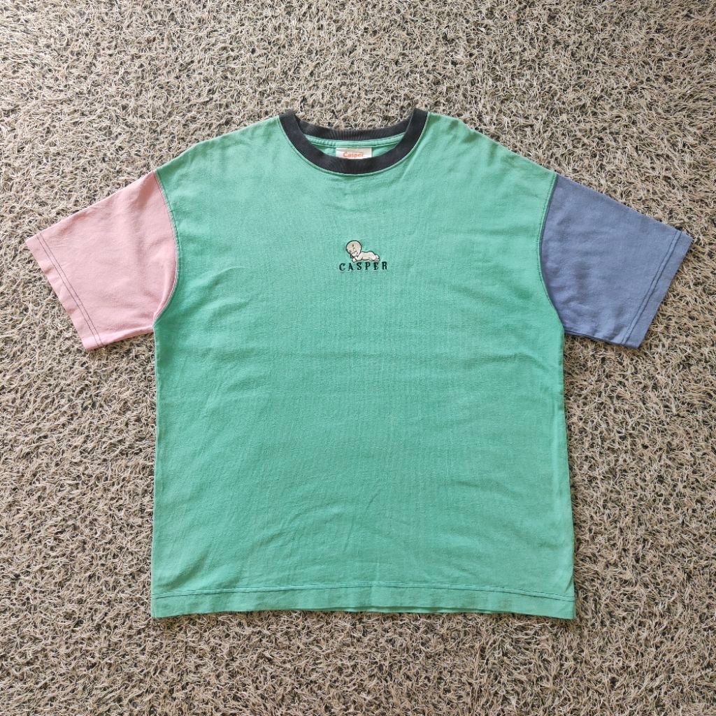 casper tri colour tee kaos vintage casper 80s style
