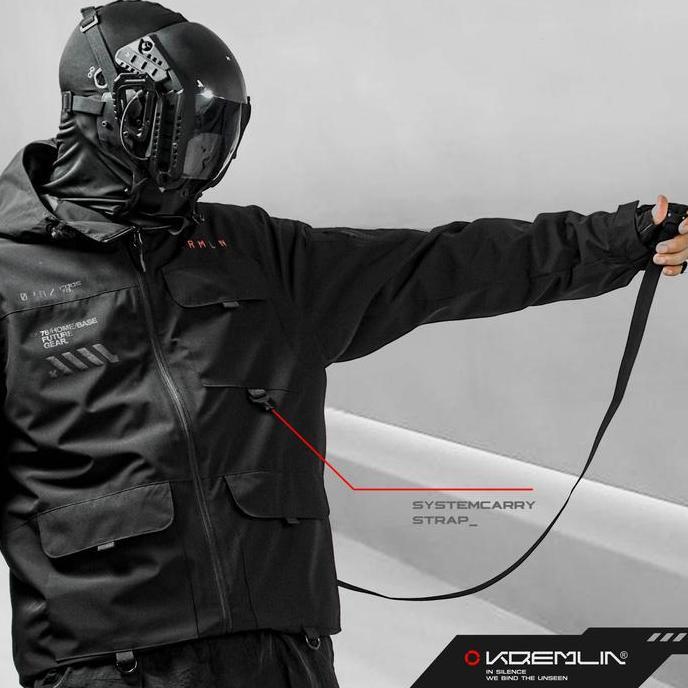 KREMLIN Jacket Techwear Windbreaker Black - TRANCE