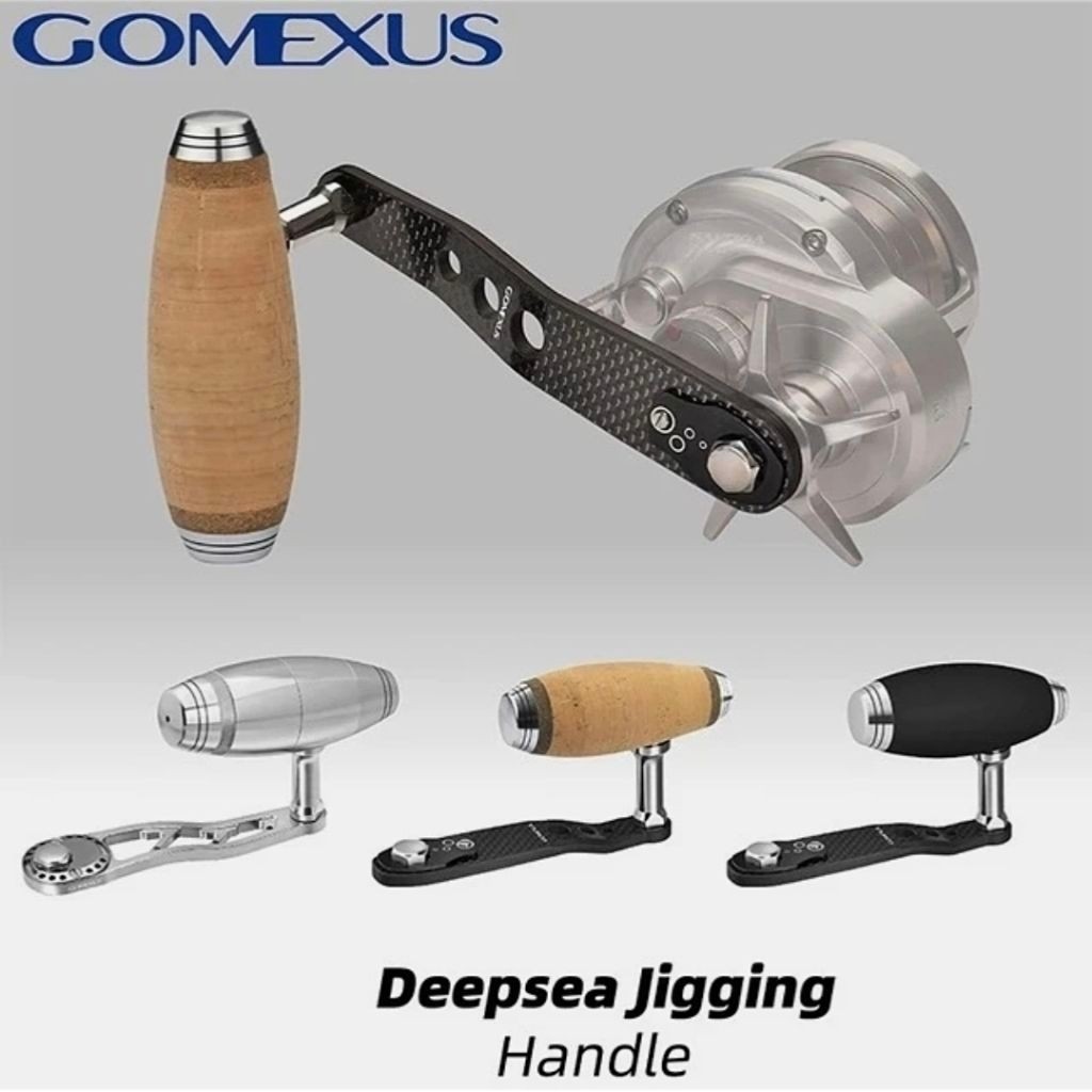 GOMEXUS - Handle+knob. Gomexus LC Handle Reel BC 95mm - 110mm. Shimano Daiwa Etc.