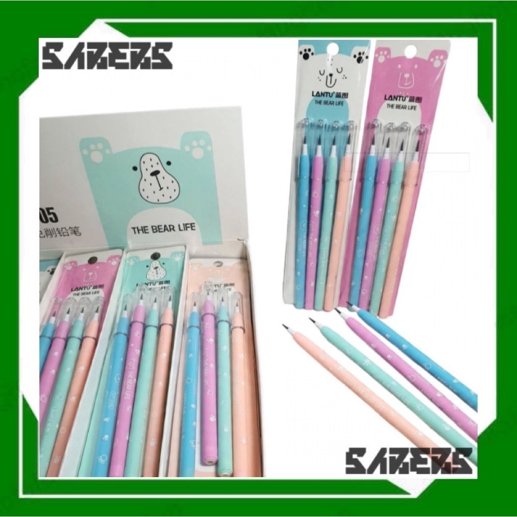 pensil lantu susun bensia (satuan)/pensil susun/pensil bensia lucu /pencil lantu/lantu/bensia