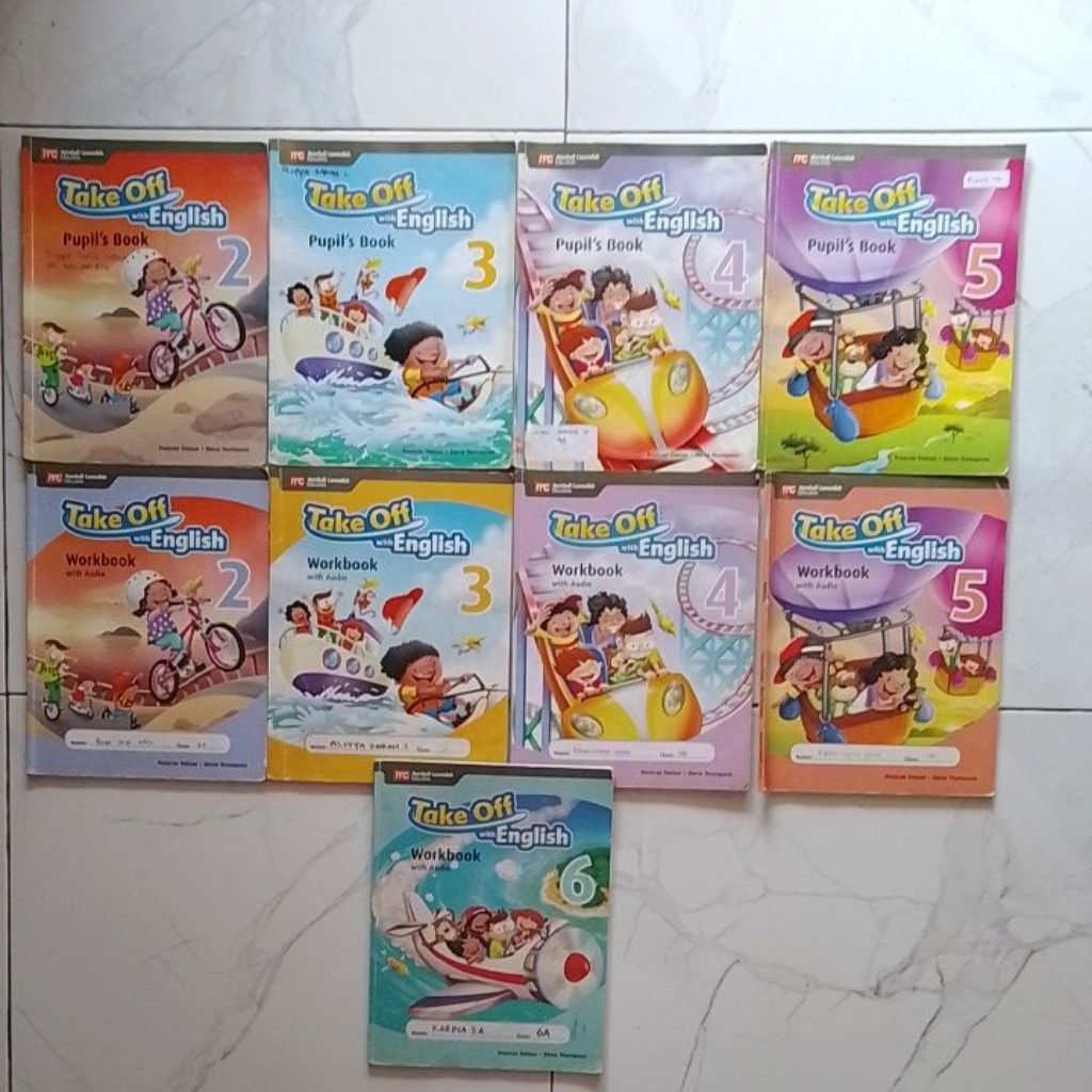 TAKE OFF WITH ENGLISH PUPIL'S BOOK 2,3,4,5  &  WORKBOOK 2,3,4,5,6