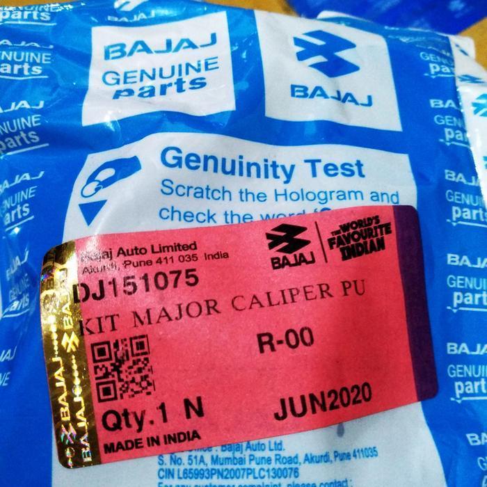 Seal Kaliper Depan Pulsar 180 Ug3/135 Komplit Piston Original Dan Terpercaya