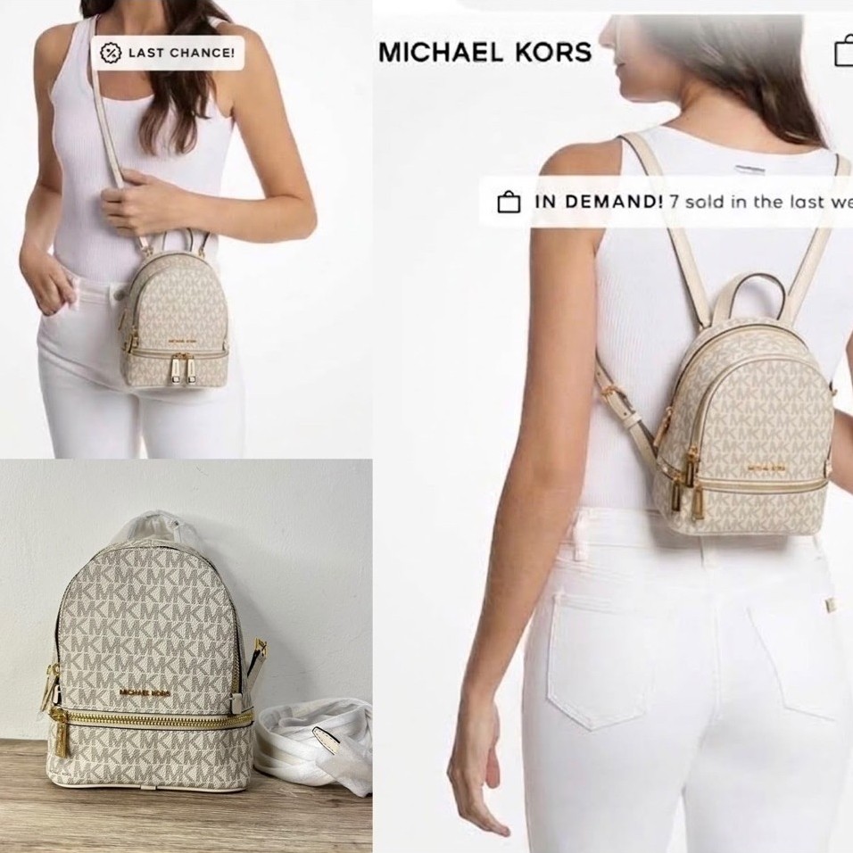 MK RHEA MINI BACKPACK (16x21) ~no pricetag ~ vanila sign
