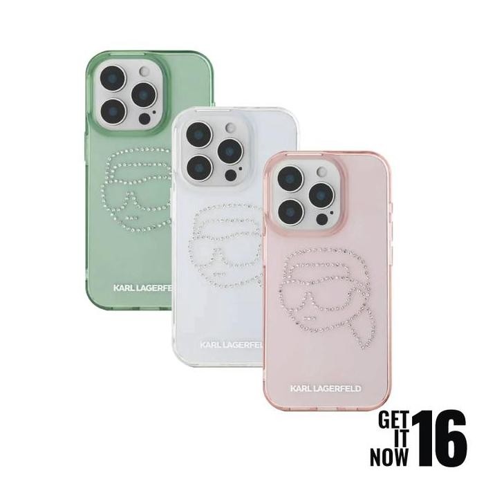 Gokusanamara11  - Case For iPhone 16 / Pro / Pro Max Karl IML Rhinestone Karl Head