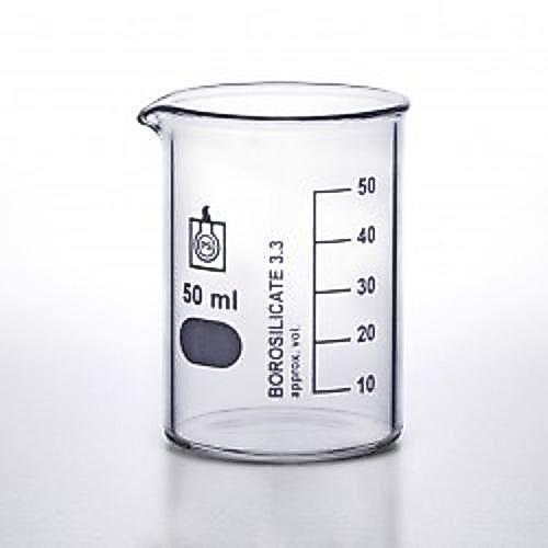 BEAKER GLASS 50 ML-MENGUKUR ESSENTIAL OIL MIKROBIOLOGI KIMIA