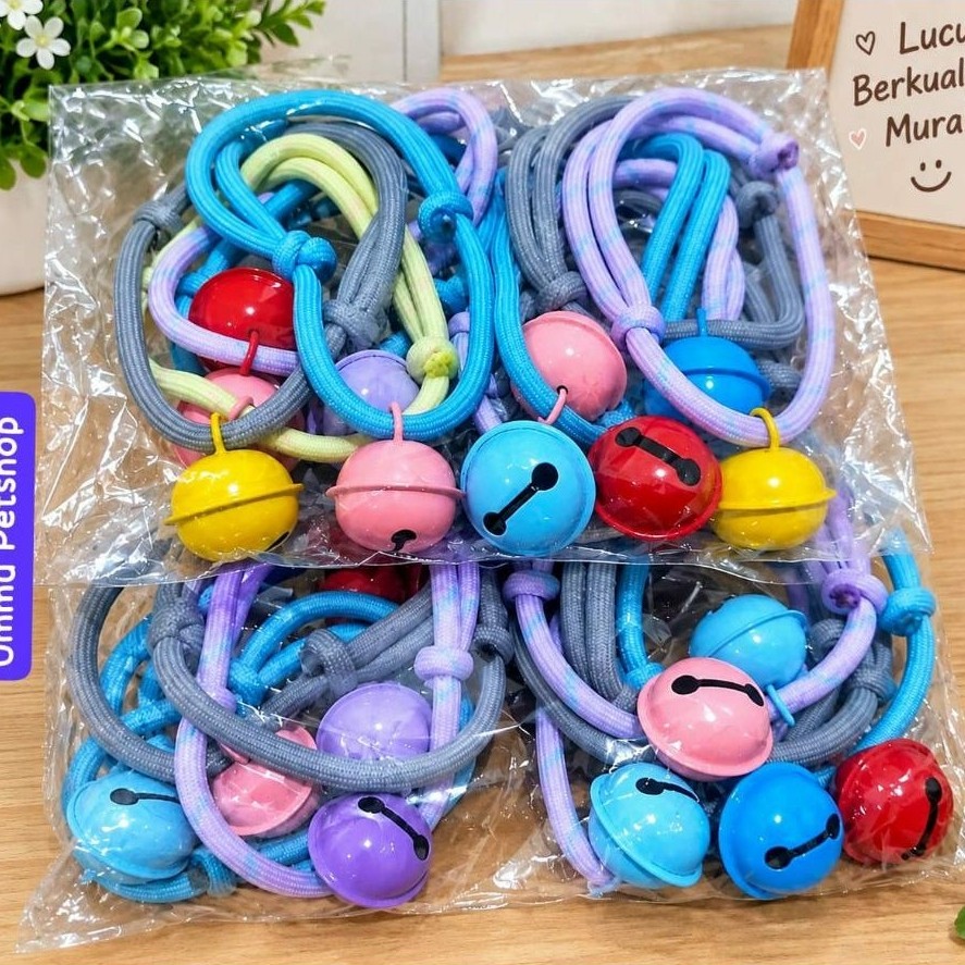 Kalung Kucing GEMOY 12pcs Tali Lonceng | Grosir Aksesoris Kucing