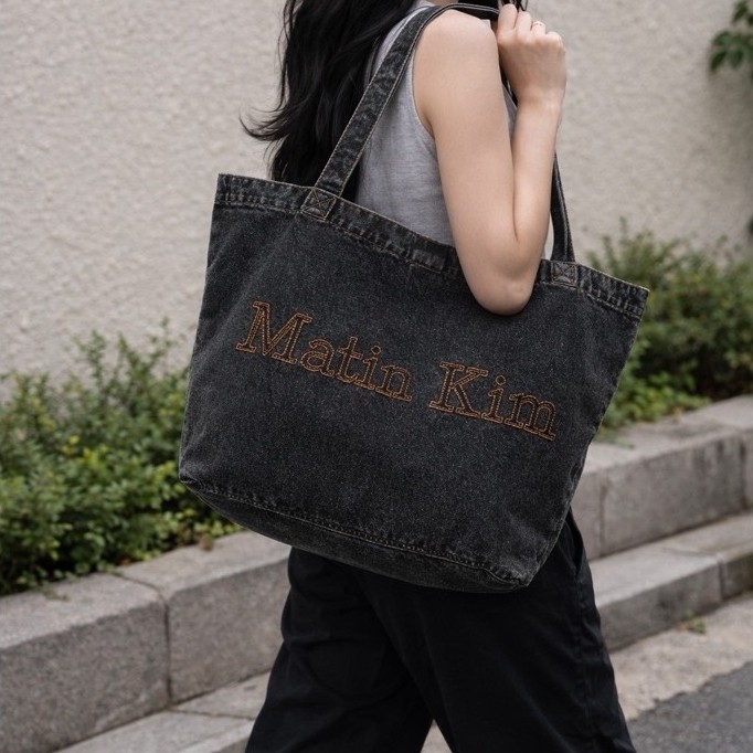 [ORIGINAL] Matin Kim MATIN STITCH DENIM SHOULDER / TOTE BAG