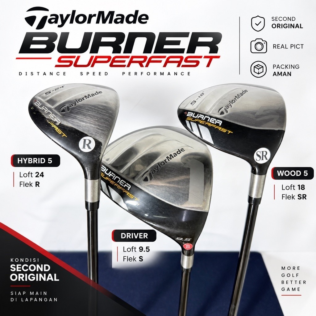 Stick Golf Driver Wood Taylormade Burner Superfast Second Original