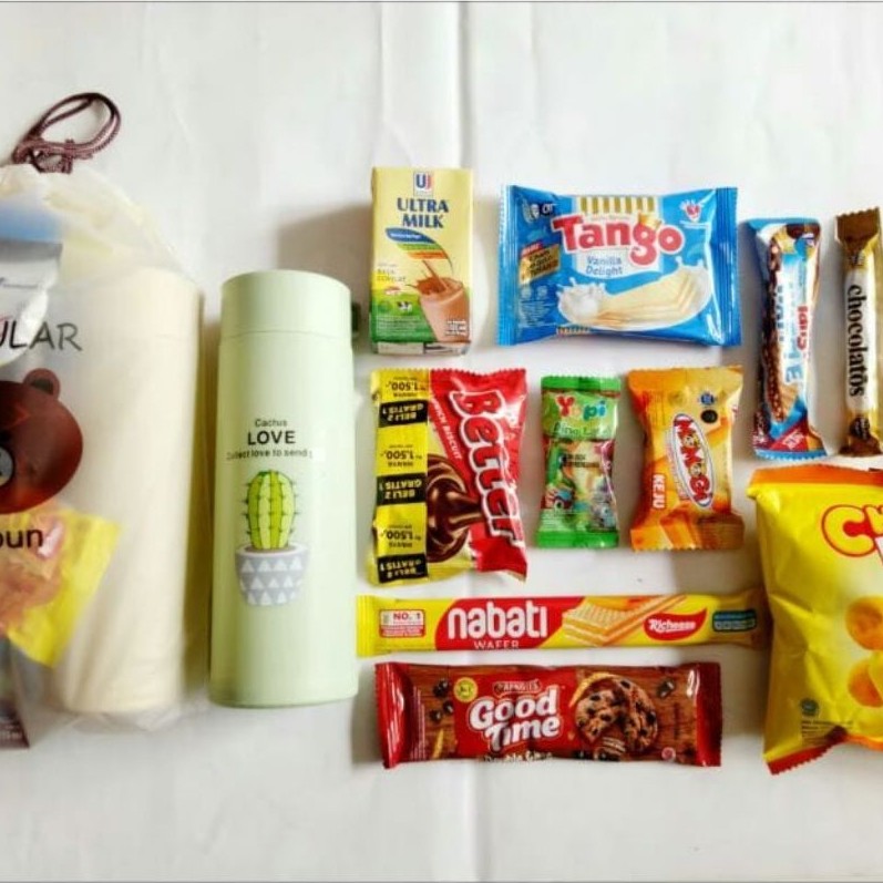 PAKET SNACK ULANG TAHUN ANAK BOTOL MINUM GOODIE BAG ULTAH ANAK/SNACK HADIAH / PAKET SANTUNAN PAKE TA