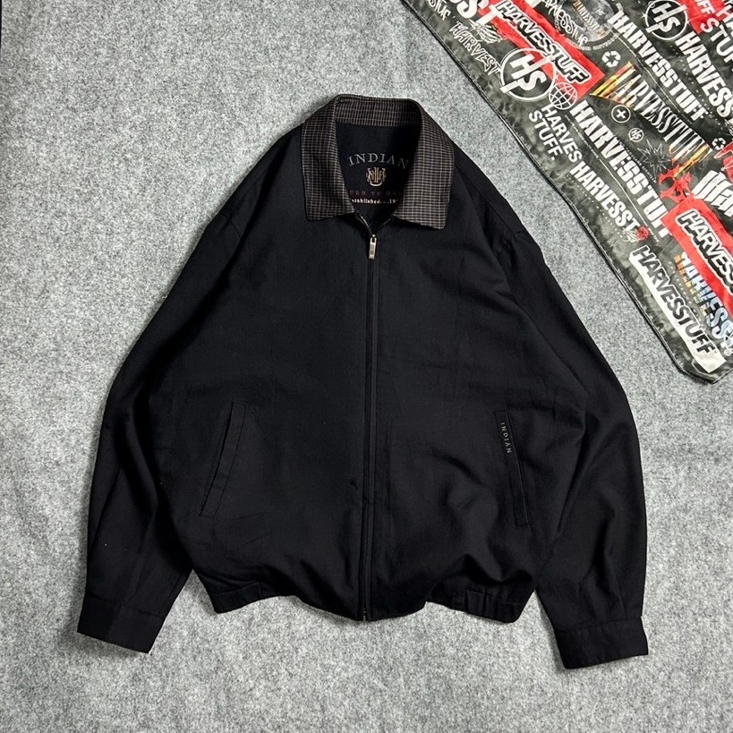 CASUAL WORK JACKET BOXY INDIAN BLACK HRVS