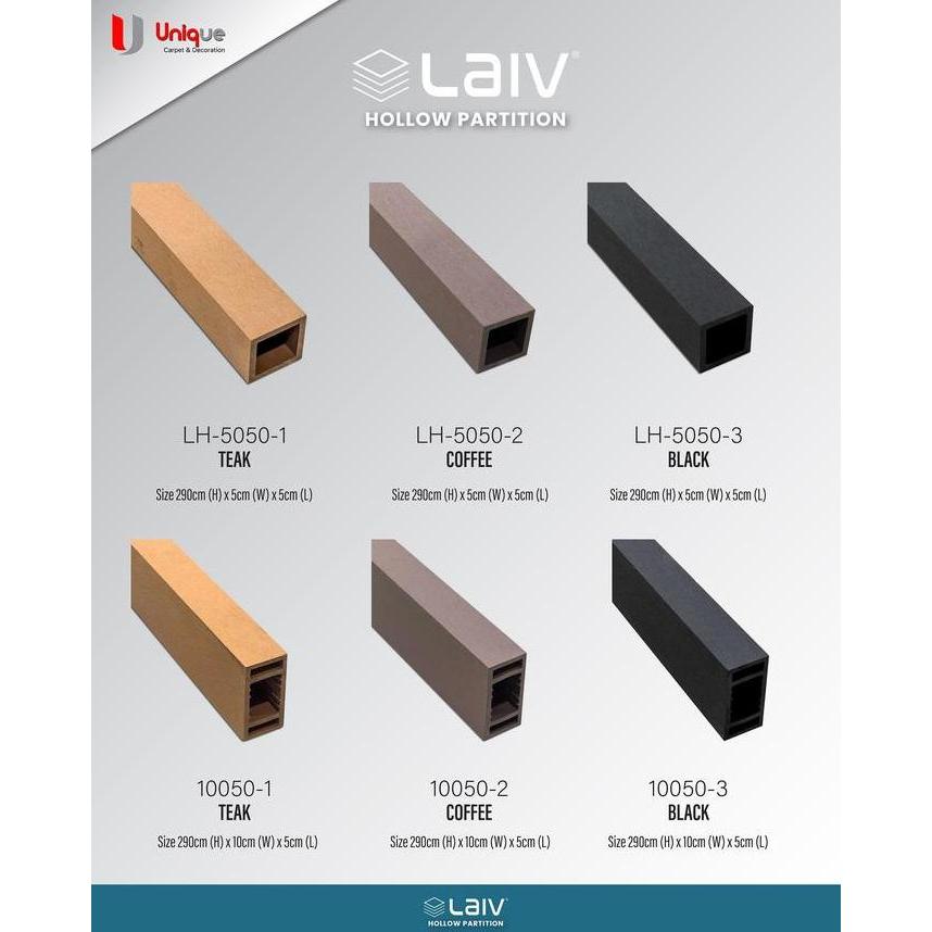WPC Hollow LAIV / Partisi Ruangan Outdoor / Pembatas Ruangan Minimalis Modern Interior Outdoor & Ind