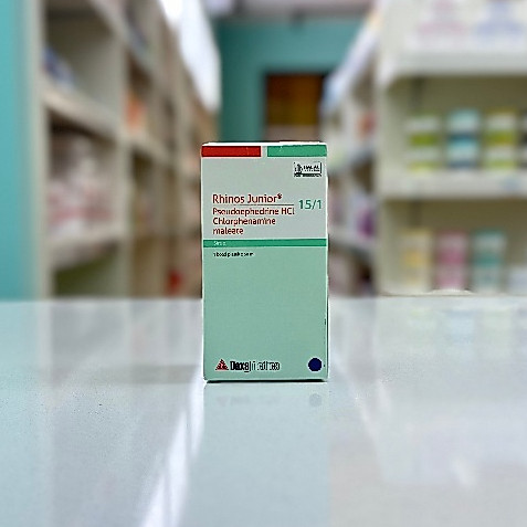 Rhinos Junior Sirup 60 ml - Pereda Hidung Mampet untuk Anak - Rhinos Junior Syr