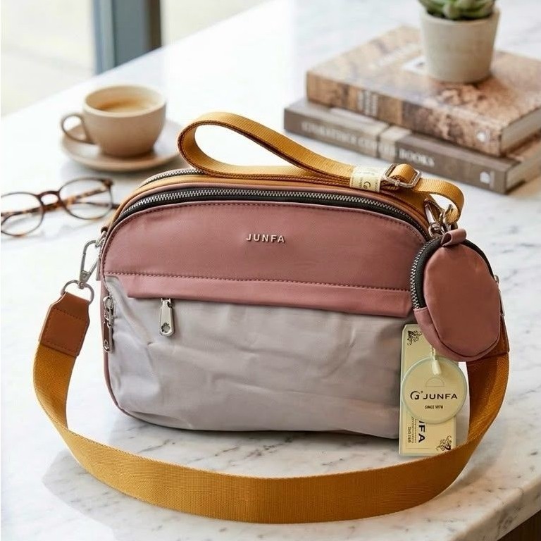 TAS SELEMPANG JUNFA ORIGINAL 2652 566 PINK
