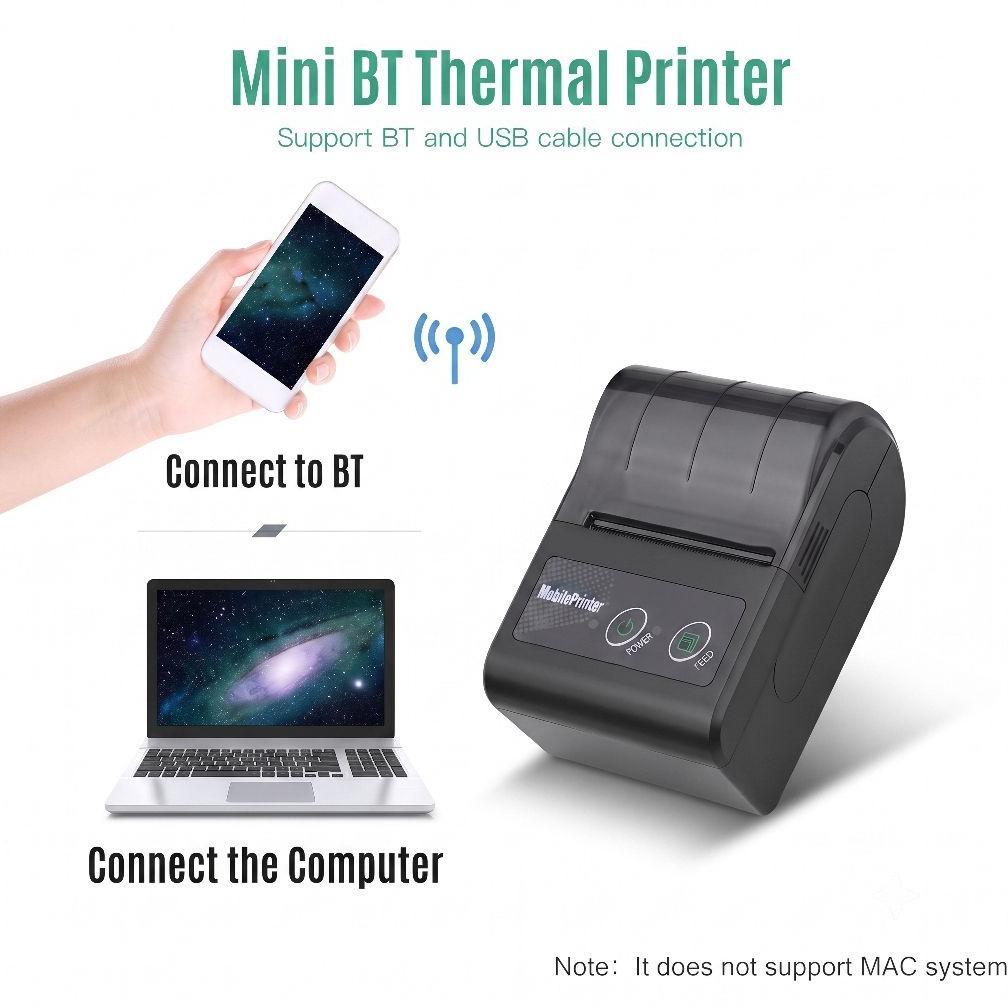 mini printer bluetooth mobile printer Murah