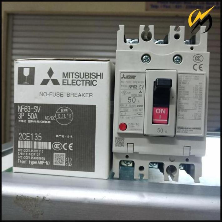 Breker Mccb Mitsubitshi Nf63-Sv 3Phase 50 Amper Murah