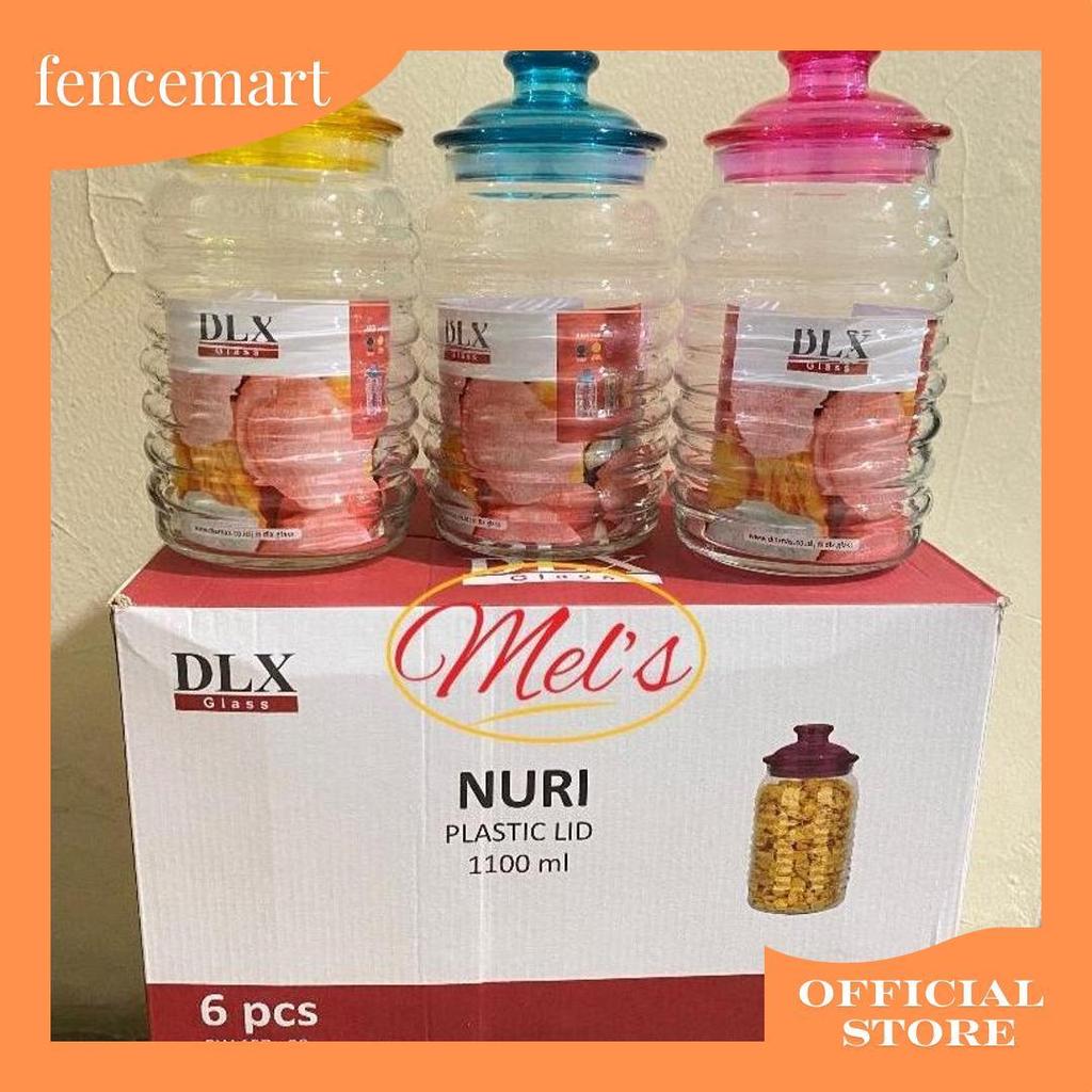 Toples Kaca Nuri Dlx 6 Pcs Tutup Warna-Warni Ori