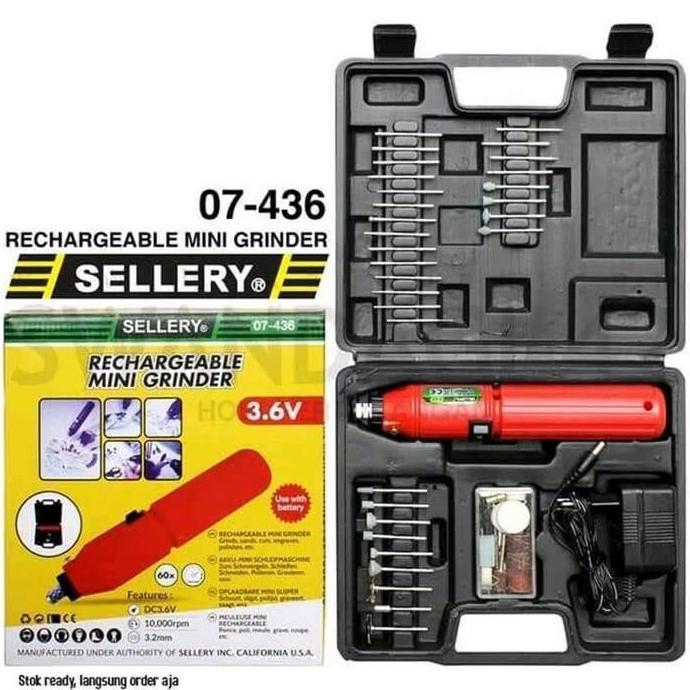 CORDLESS Mini Grinder SELLERY 07-436 18V Gerinda Mini Baterai 18 V
