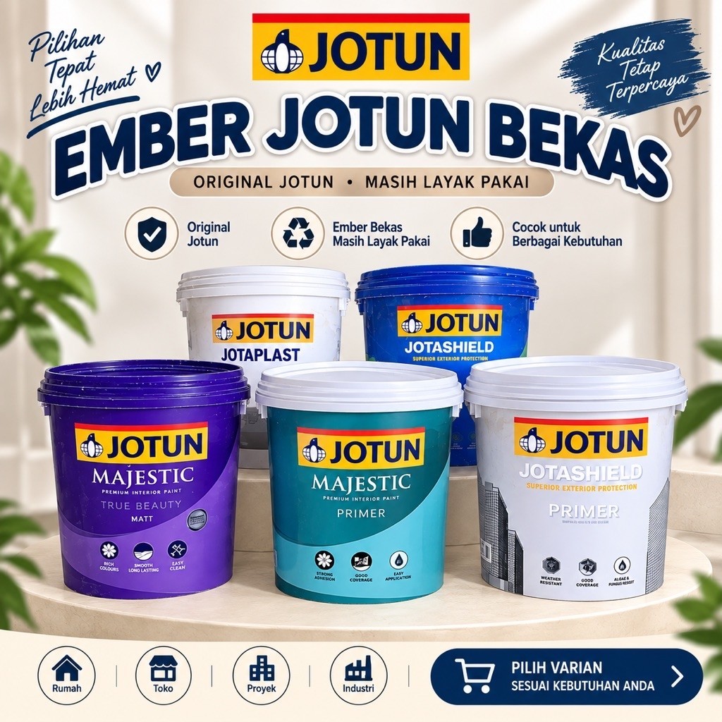 Ember Cat Bekas Bersih Tebal + Tutup | Ember Plastik Serbaguna | Pilihan Ember / Tutup / Set