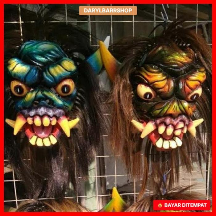 PROMO Topeng Buto Gedruk / Topeng Buto Rampak / Topeng Buto Ijo / Topeng Gedrug Mika Rambut Panjang