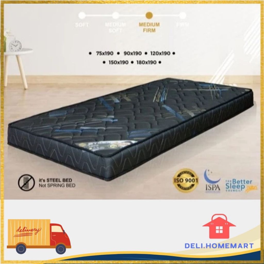 [INSTAN] TILAM BUSA 3 Kaki 90cm STEEL TIPE CAPITAL MAXFOAM 3KK 90CM SINGLE KASUR KOS PESANTREN GARAN