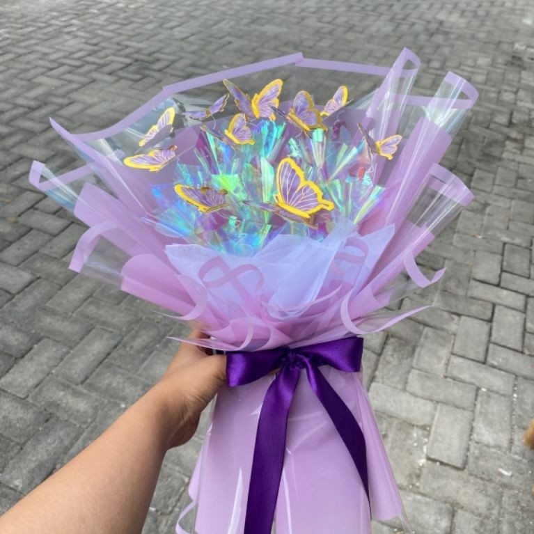 buket kupu kupu/buket hologram/buket kupu kupu led /buket wisuda/kupu hologram/buket kupu kupu aesth