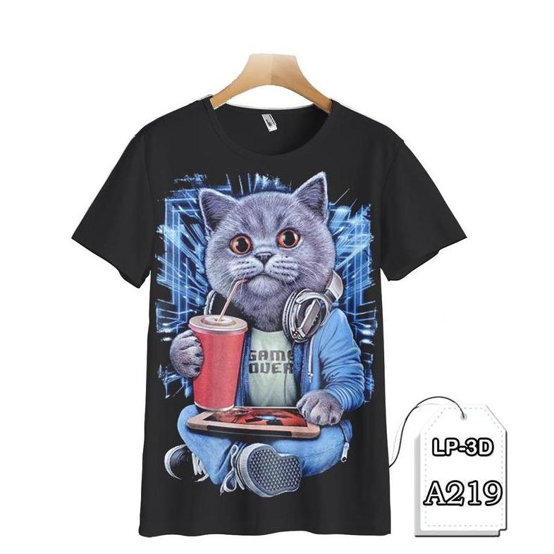 DB249 - Baju Kucing Lucu Kaos Anak Gambar Kucing Printing 3D #LP3D-A219 Fashion