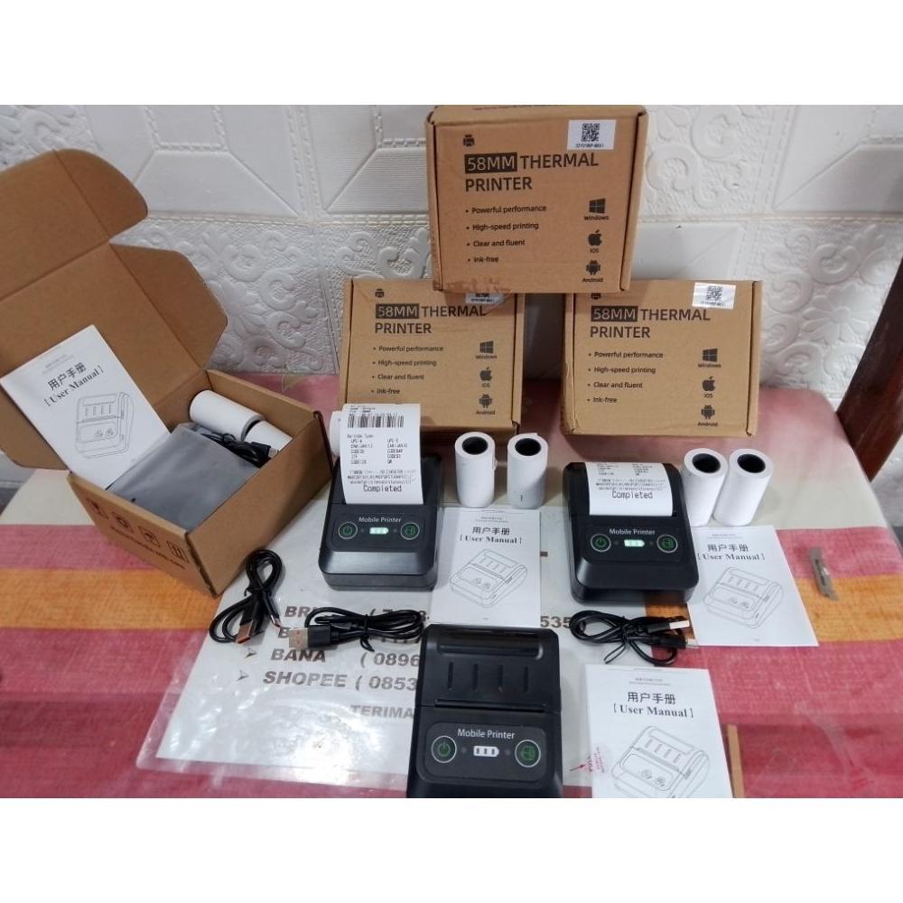 printer thermal Bluetooth printer cerak struk ponsel brilink cafe loundry pertamini Murah