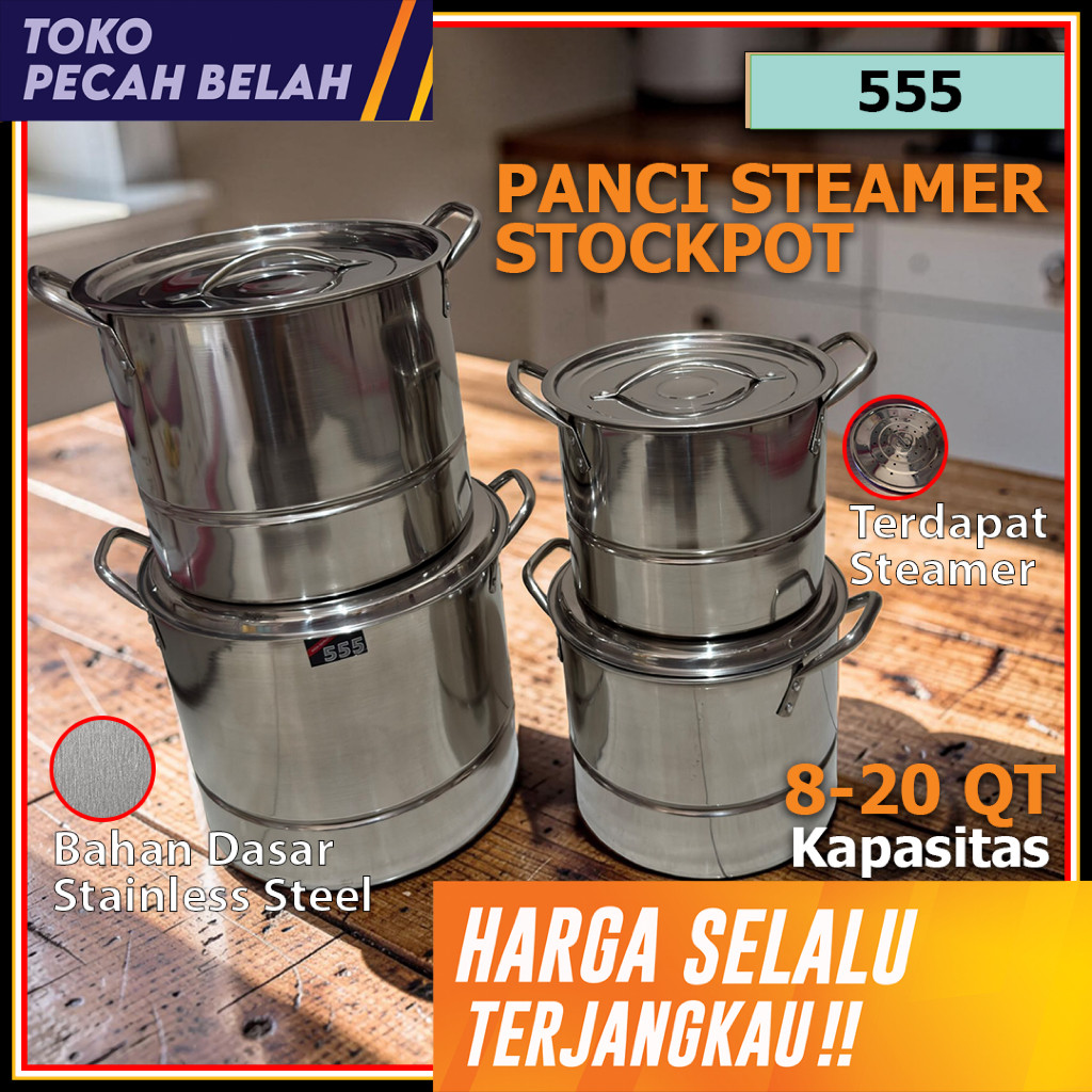 Panci Kukusan Steamer Stockpot SUSUN 4 555
