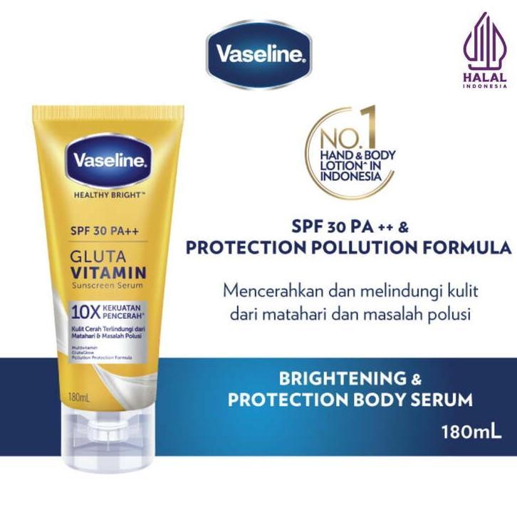 NEW PRODUK VASELINE SPF 30 PA ++ GLUTA VITAMIN SUN SCREEN SERUM 180ML