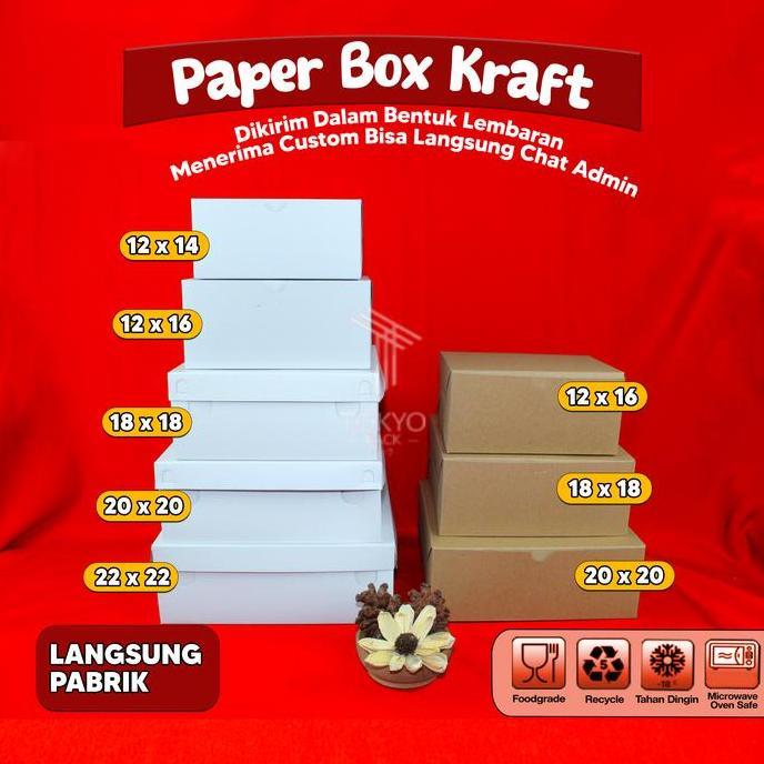 [PER PACK] KATERING BOX TEBAL 325 GSM /KOTAK NASI KRAFT/KATERING BOX/DUS NASI