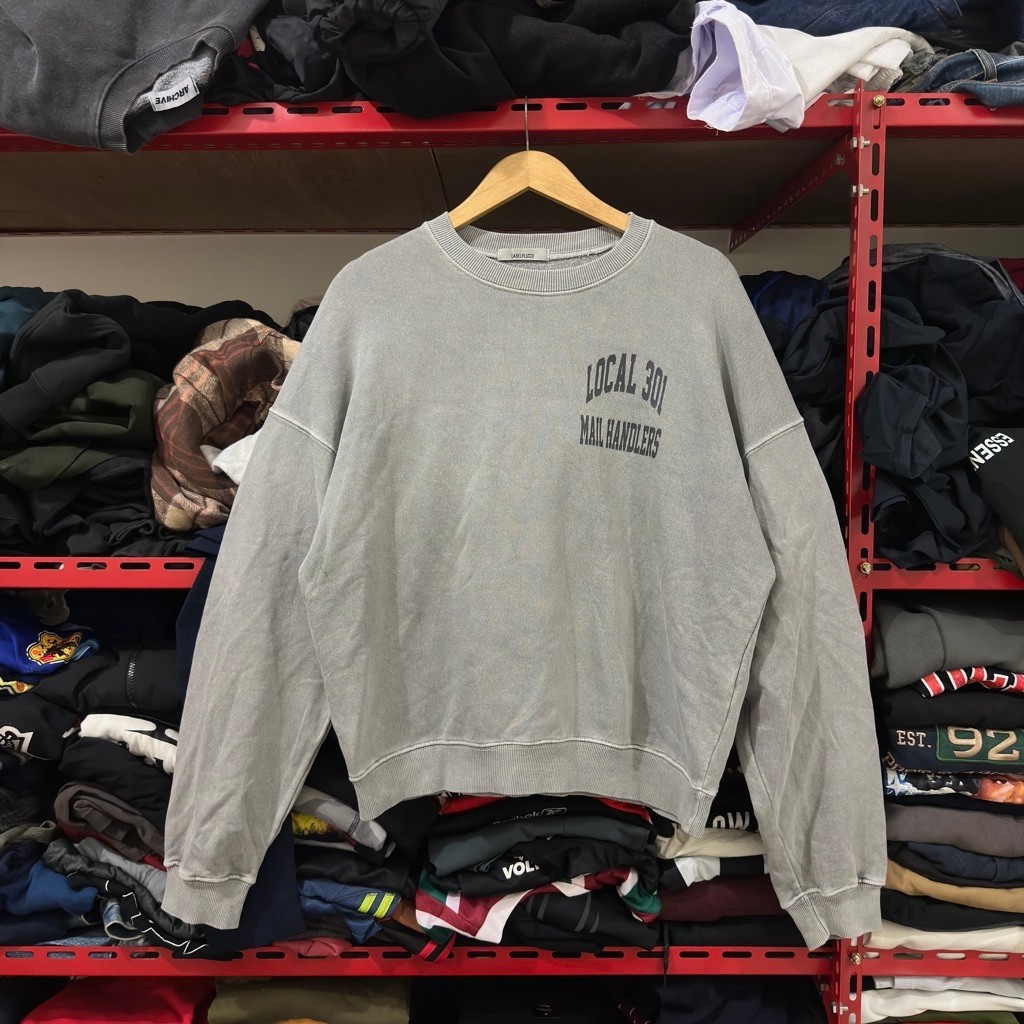 Crewneck Pigment washing boxy fit washed gray like new rare item