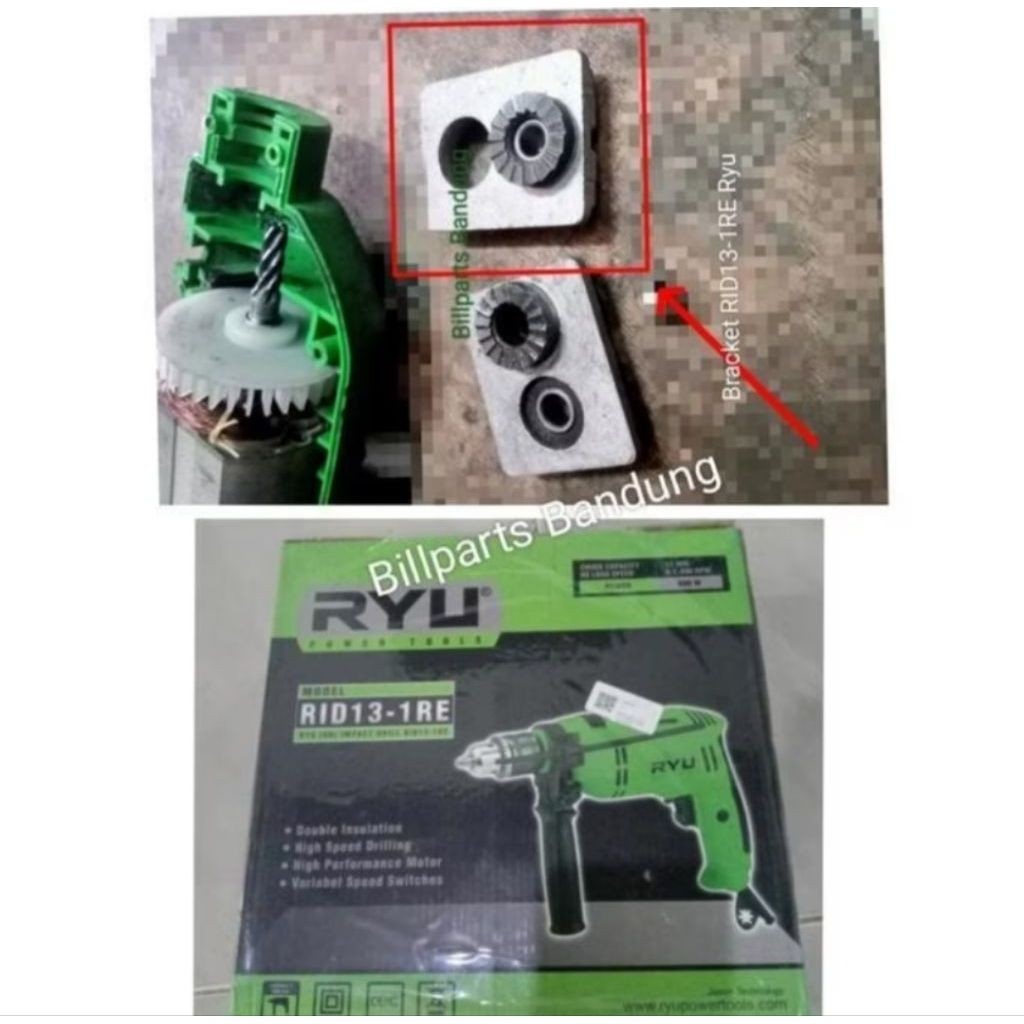 Bearing Bracket RID13-1RE Gear gir braket RID13-1 RE gigi As spindle bor Ryu impact drill 13mm
- dud