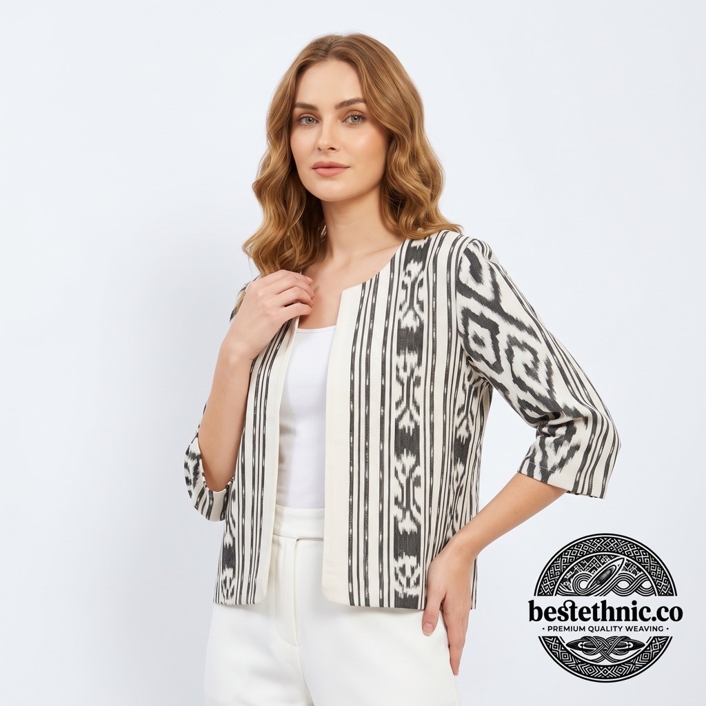 Outer Tenun Etnik Wanita Original - Blazer Tenun Wanita