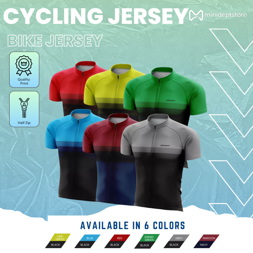 Jersey Sepeda Kaos Sepeda GIANT Lengan Pendek MTB Roadbike