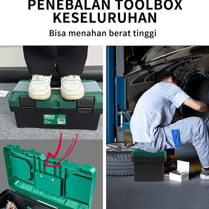 Tools- Tool Box Besar Isku Toolbox Perkakas Plastik Bahan Tebal