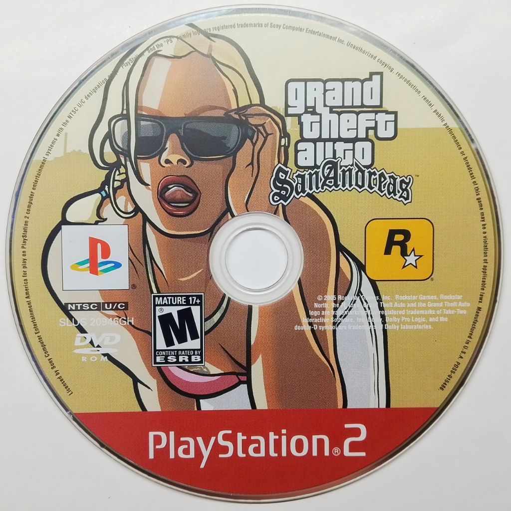 Kaset Game PS2 Original Grand Theft Auto San Andreas GTA San Andreas