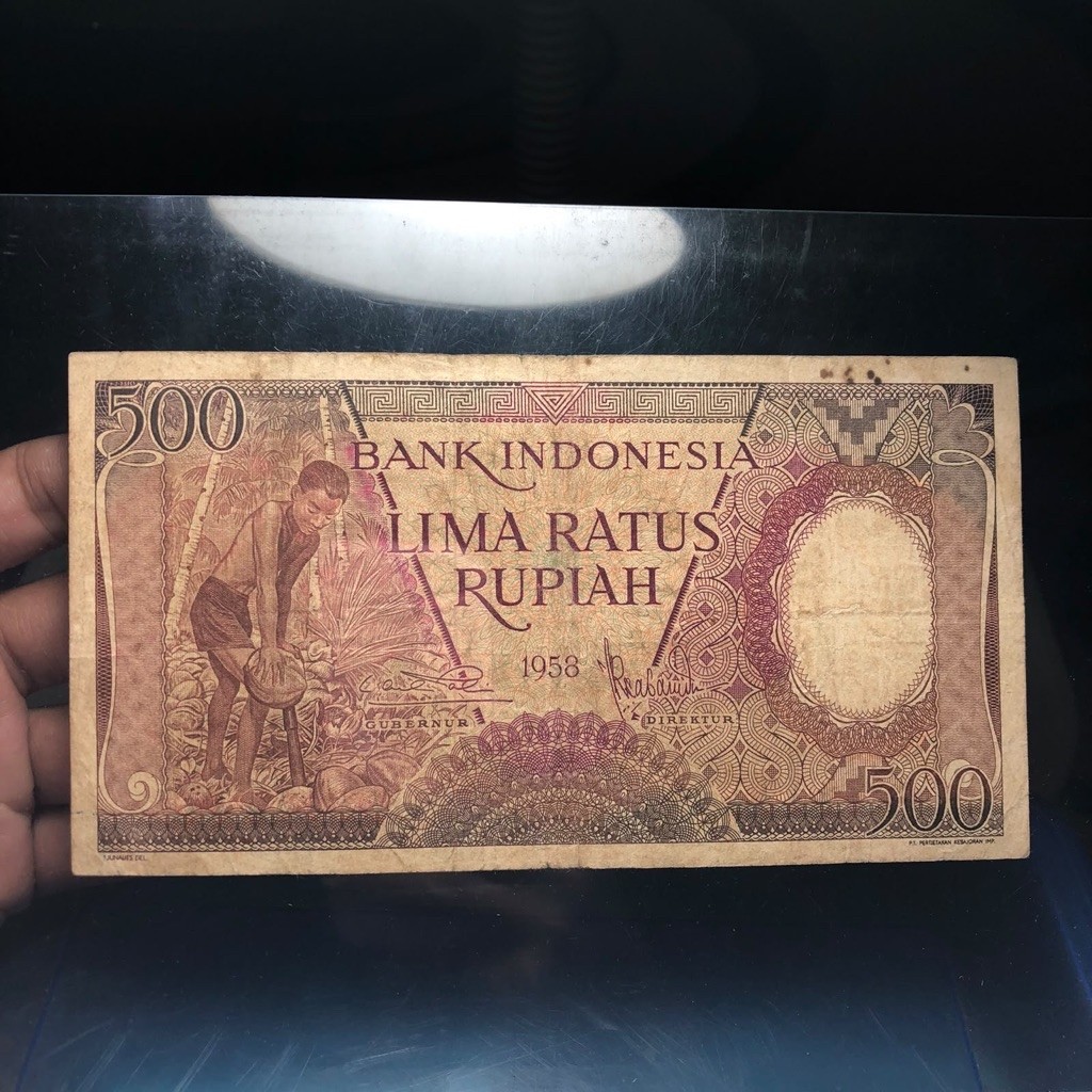 500 Rupiah Seri Pekerja 1958 Kondisi Bagus