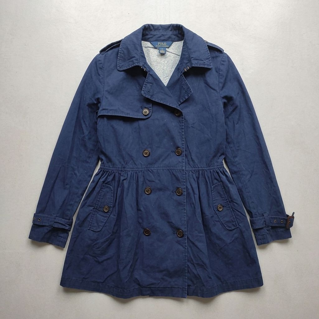 POLO Ralph Lauren Jacket Trench Coat Anak Remaja Warna Navy