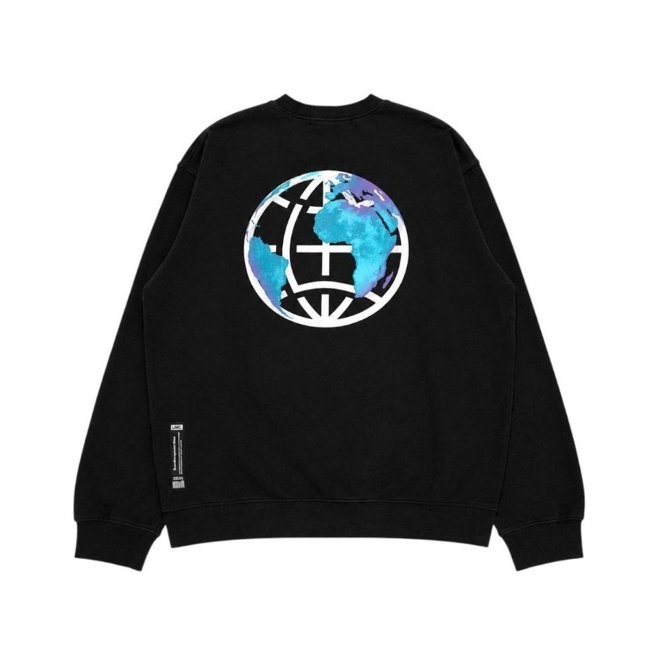 CREWNECK LMC LOST MANAGEMENT CITIES LOGO HITAM / BLACK 2 SECOND ORIGINAL