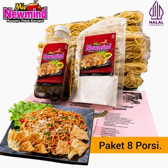PAKET MIE NEWMIND 8 Porsi ala Mie Gacoan | Wizzmie | Mie Newmind Food Pedas Noodles Instan Goreng