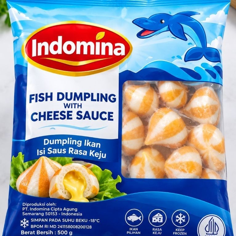 Indomina Cheese Dumpling 500G | Dumpling Keju / Indomina Frozen Food