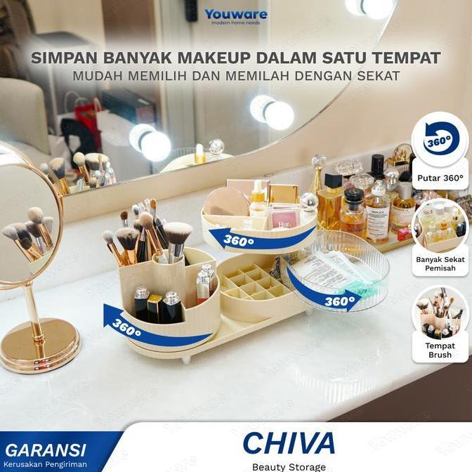 (COD) Youware- Chiva Rak Penyimpanan Make Up Kosmetik Berputar / Wadah Skincare Cosmetic Bagiannya D