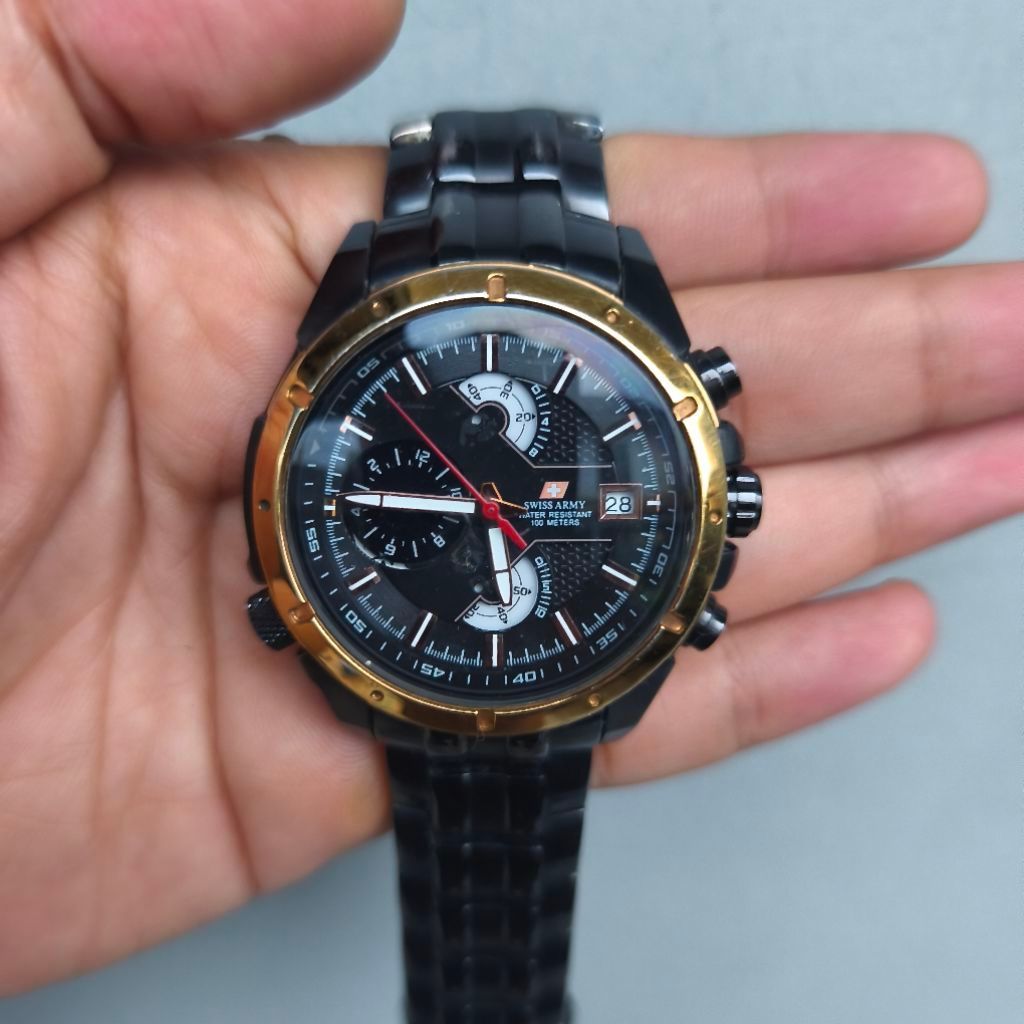 JAM TANGAN SWISS ARMY DHC+ CHRONOGRAPH BEKAS SECOND PRELOVED
