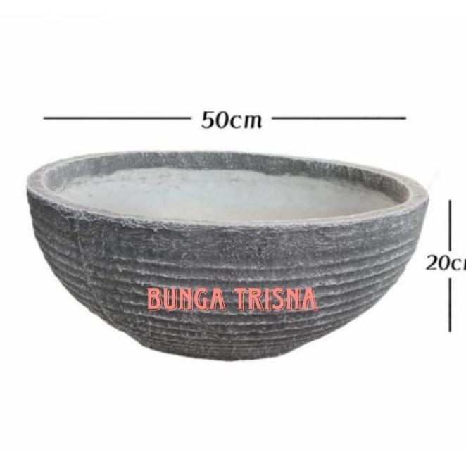 Pot Bulat Minimalis / Pot Teratai / Pot Tanaman Air 50Cm