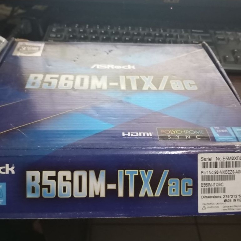 motherboard b560m itx/ac gen 10 dan 11