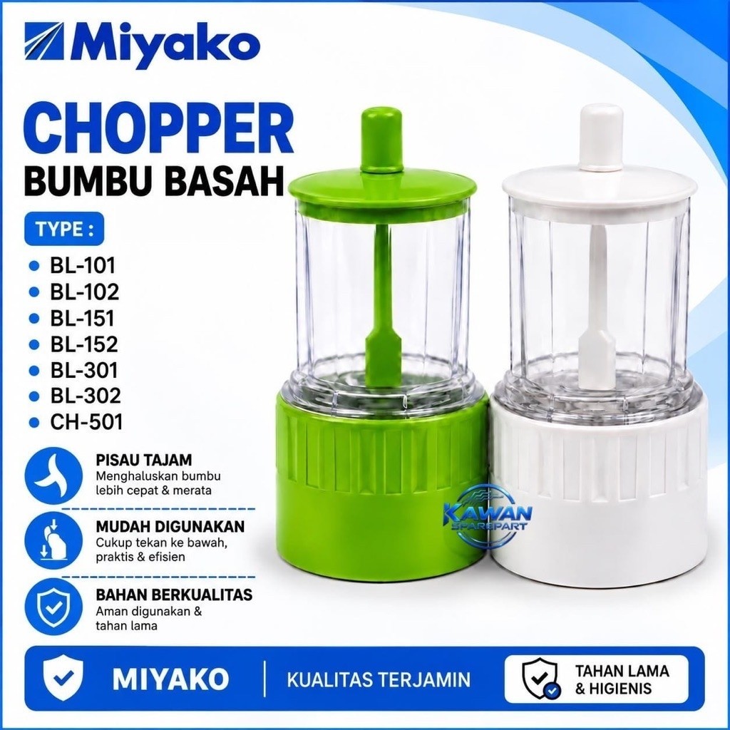 CHOPER WETMILL GELAS BUMBU BLENDER MIYAKO 101 102 151 152 GEAR PLASTIK