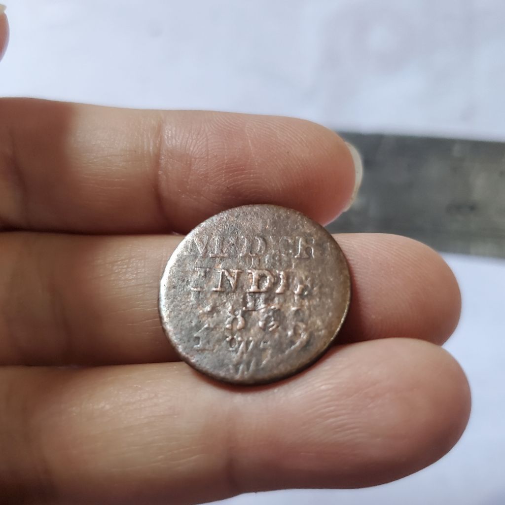koin missprint nederl indie 1839 w 1 keping temuan sungai